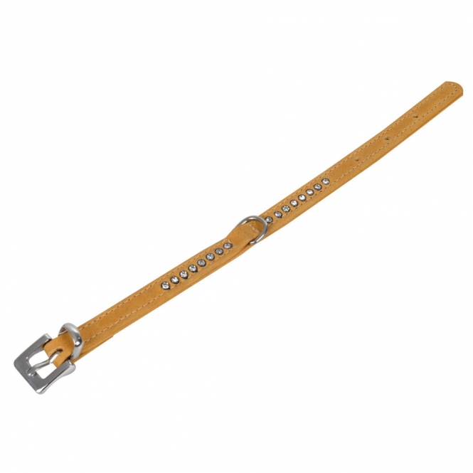 Karlie Buffalo Strass-Halsband - Hellbraun - 1-reihig, 24 cm/10mm
