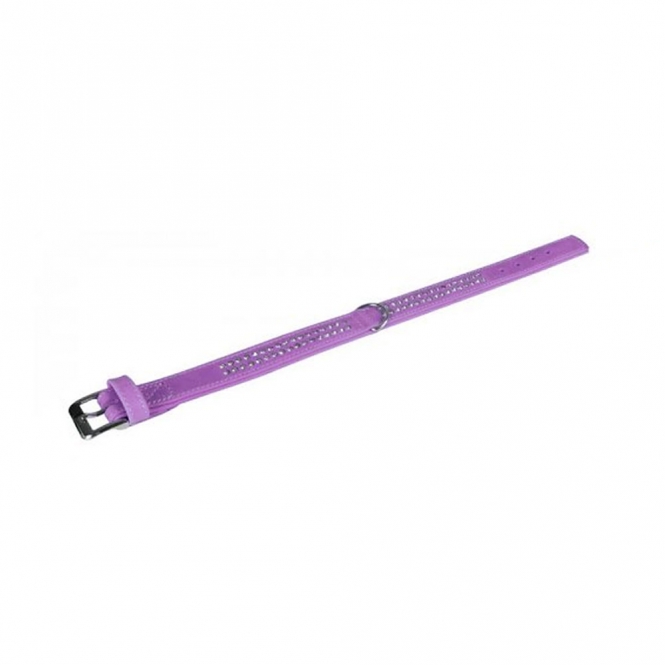 Karlie Buffalo Strass-Halsband - Violett - 2-reihig, 45 cm/24mm