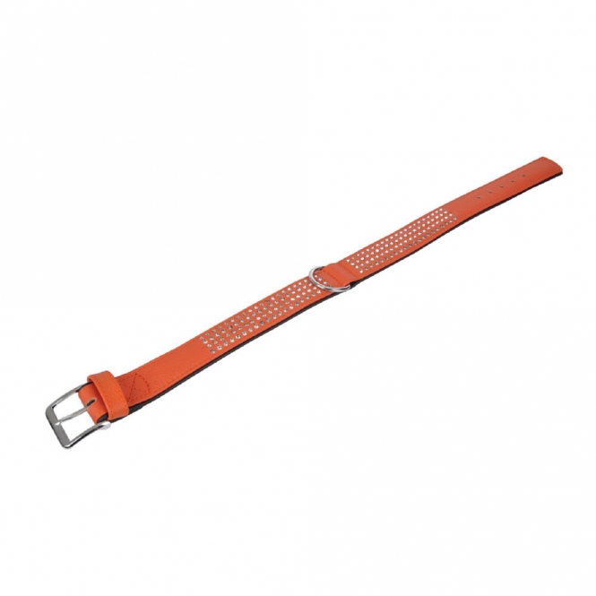 Karlie Vintage Strass Halsband - Mandarine - 1-reihig, 24 cm/10mm – Bild 3
