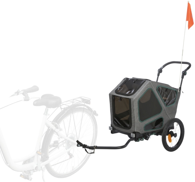 Trixie Fahrrad-Anhänger für große Hunde mit Federung - S / bis zu 25 kg – Bild 2