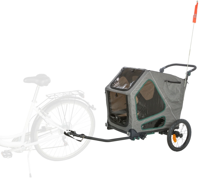 Trixie Fahrrad-Anhänger für große Hunde mit Federung - M / bis zu 35 kg – Bild 2