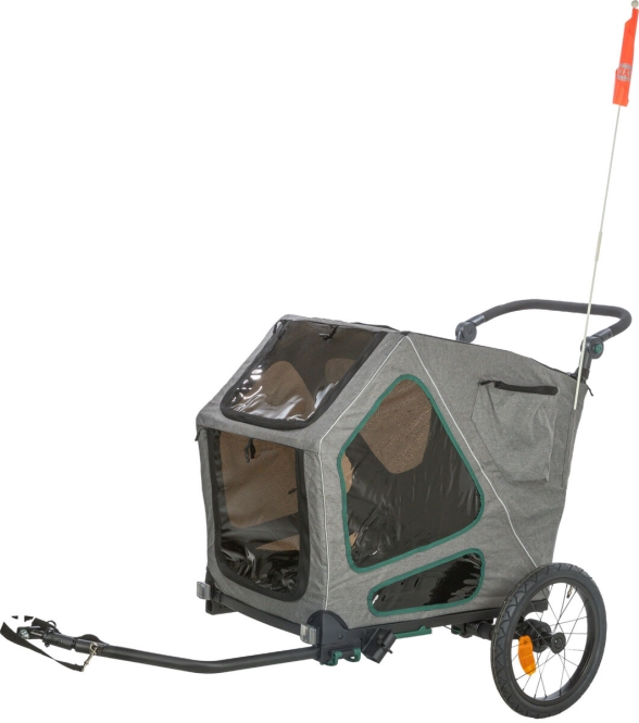 Trixie Fahrrad-Anhänger für große Hunde mit Federung - M / bis zu 35 kg