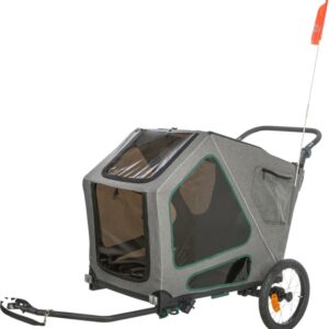 Trixie Fahrrad-Anhänger für große Hunde mit Federung - L / bis zu 45 kg