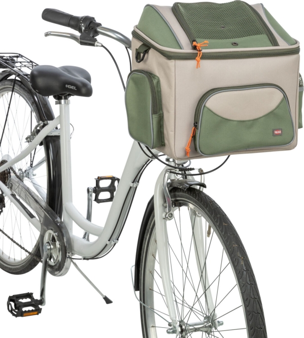 Trixie Front-Fahrradkorb - olivgrün/beige – Bild 4