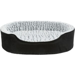 Trixie Vital Bett Lino, oval - schwarz/grau - 110 × 92 cm