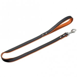 Karlie Rodeo Leine genietet, 22mm 100 cm - schwarz/cognac