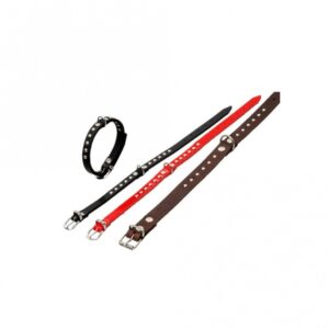 Karlie RONDO Halsband mit Ziernieten - Rot - 37 cm / 12mm