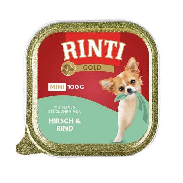 RINTI Gold mini 100 g - Hirsch & Rind